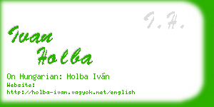 ivan holba business card