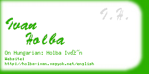ivan holba business card